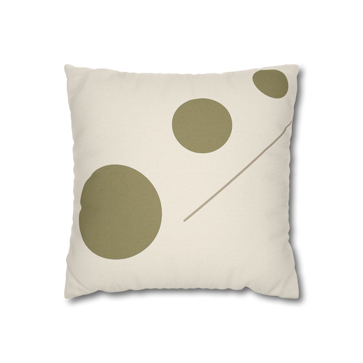 Triad Of Circles With Open Line soft cotton pillow cases