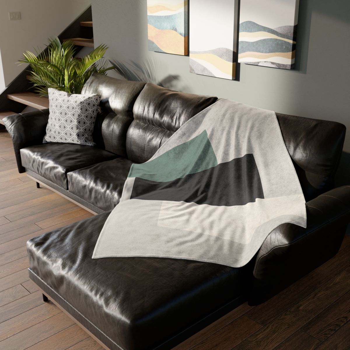 Triad Of Floating Panels trendy patterned blankets