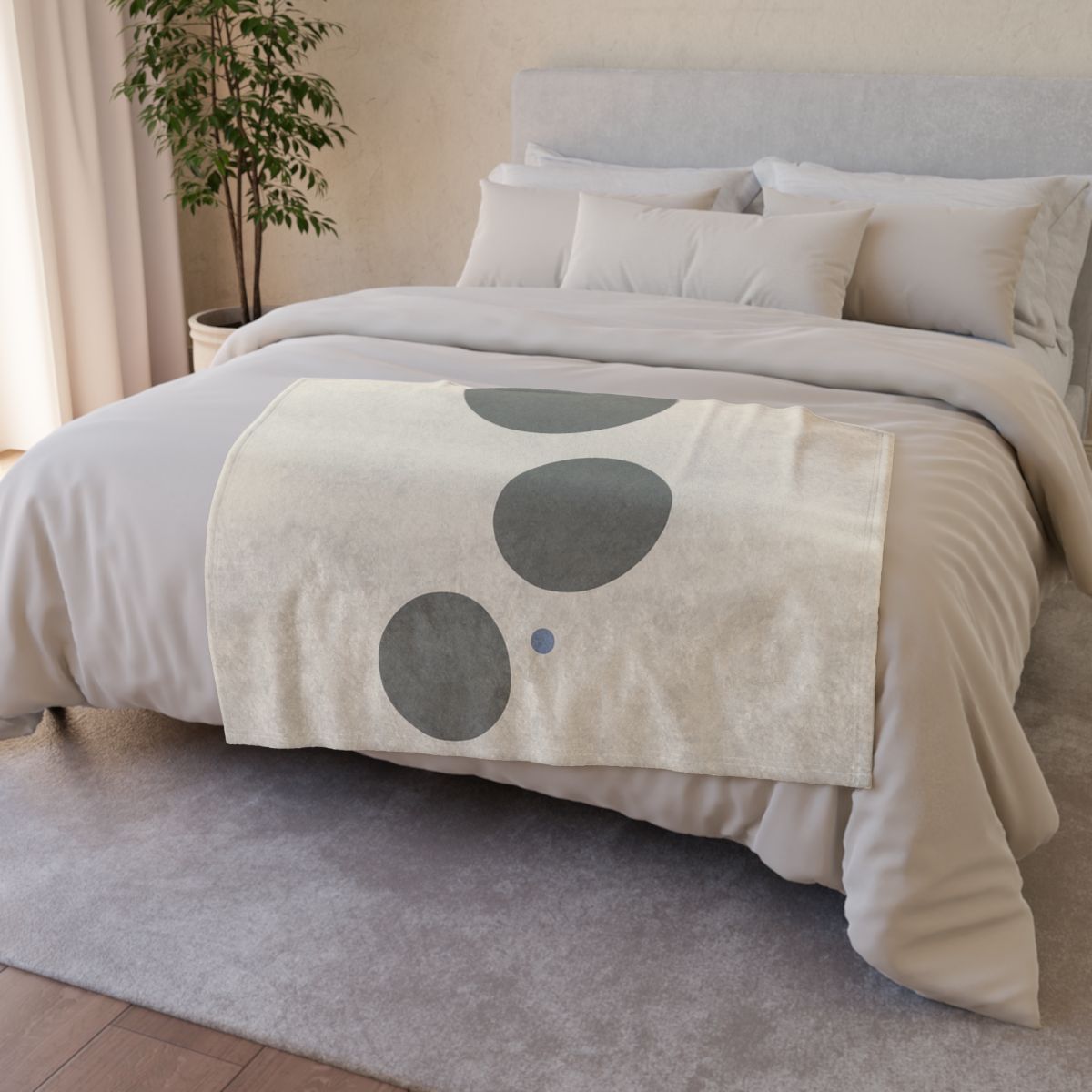 Triad Of Moons In Silent Descent stylish throw blankets