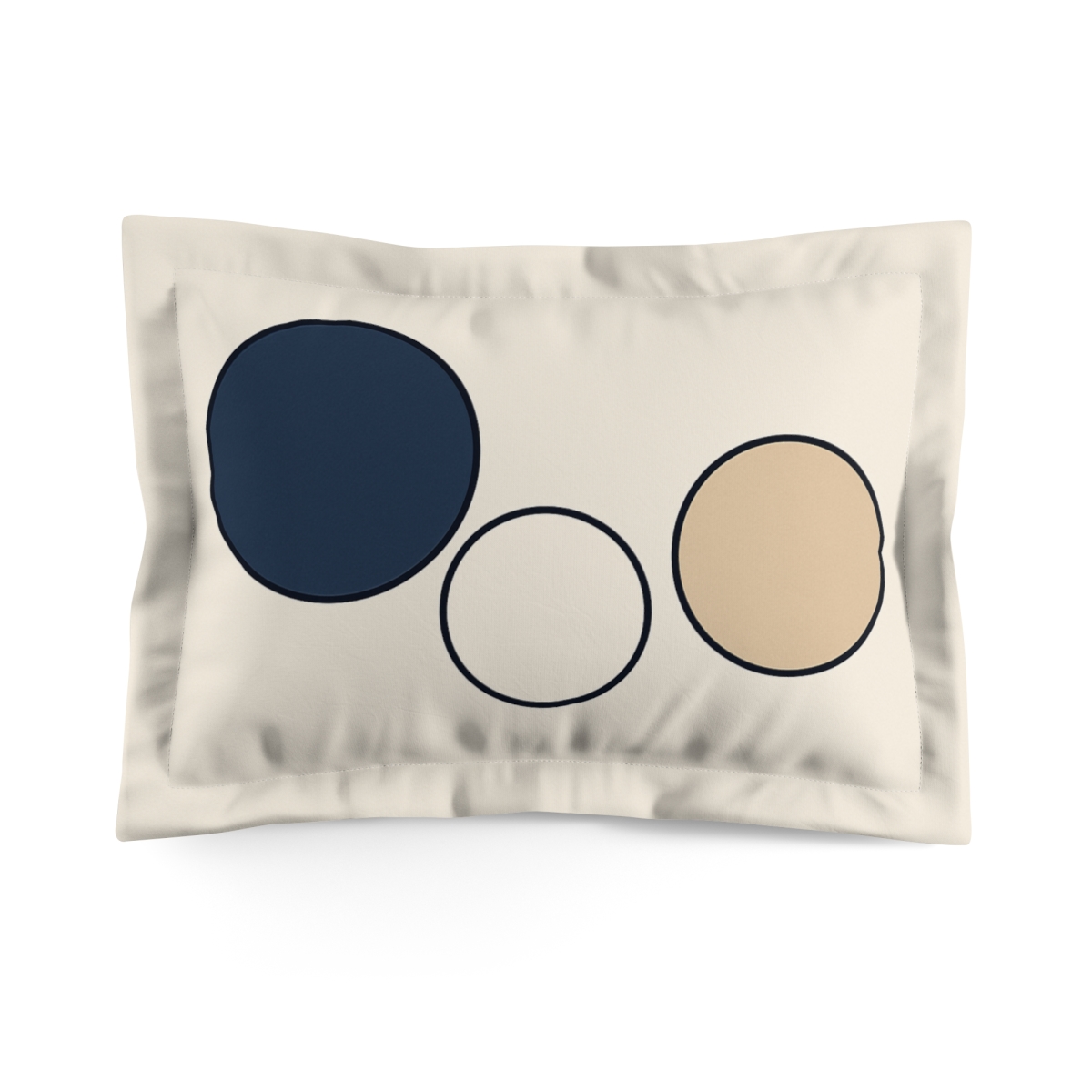 Triad Of Offset Circles trendy accent pillows