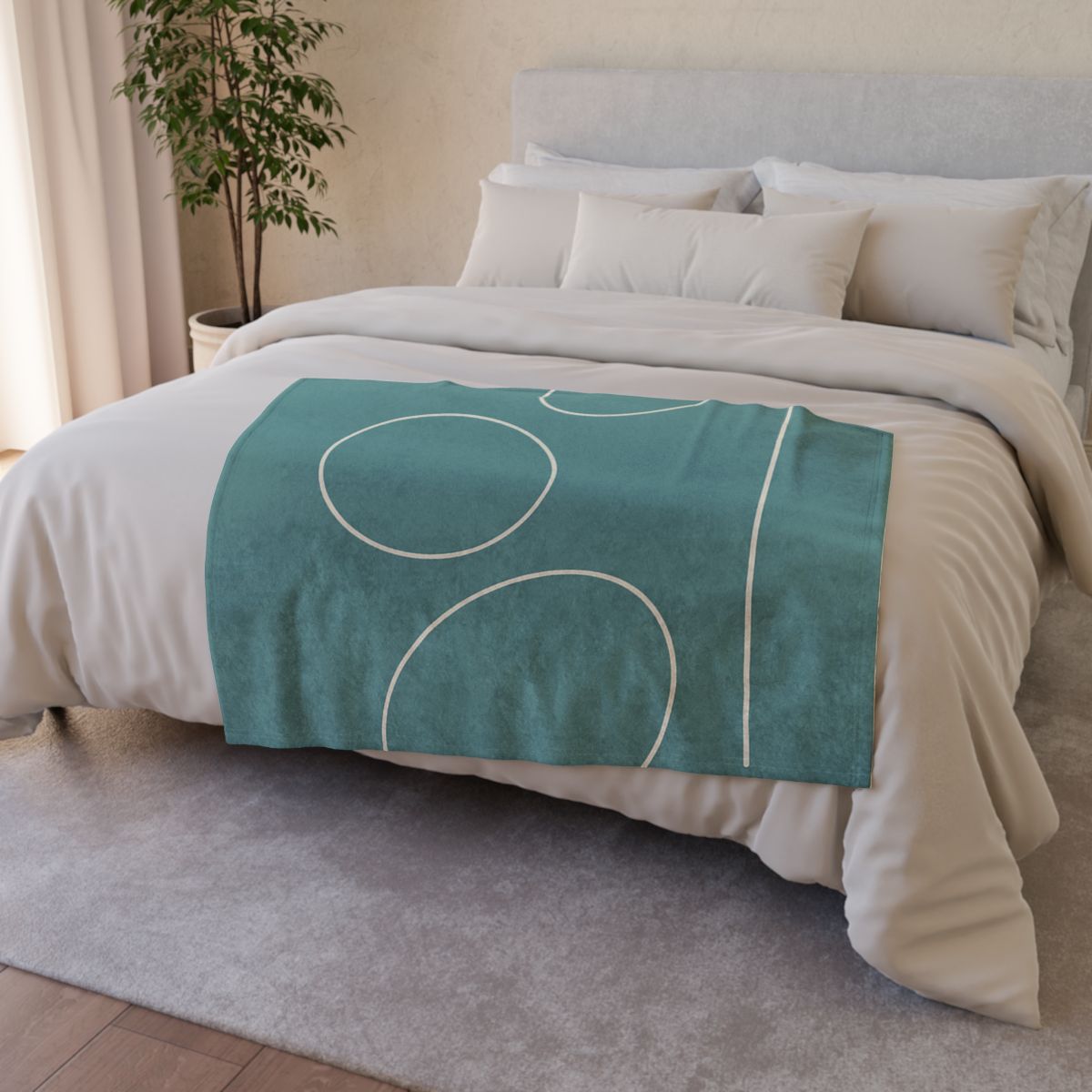 Triad Of Offset Ovals personalized cozy blankets