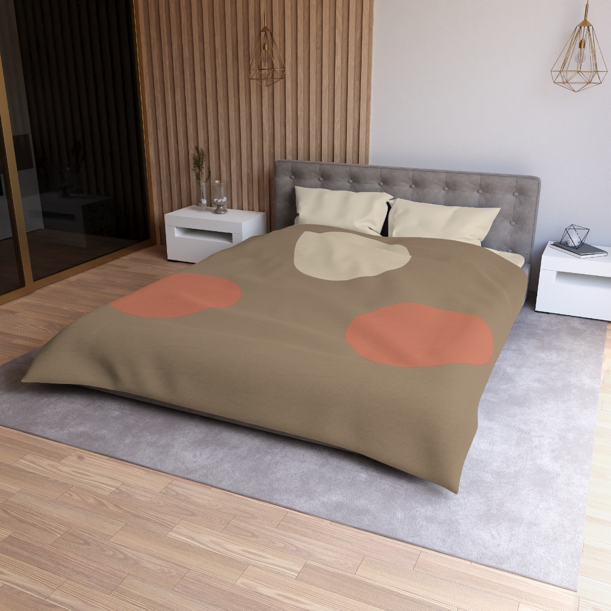 Triad Of Quiet Circles unique patterned duvets