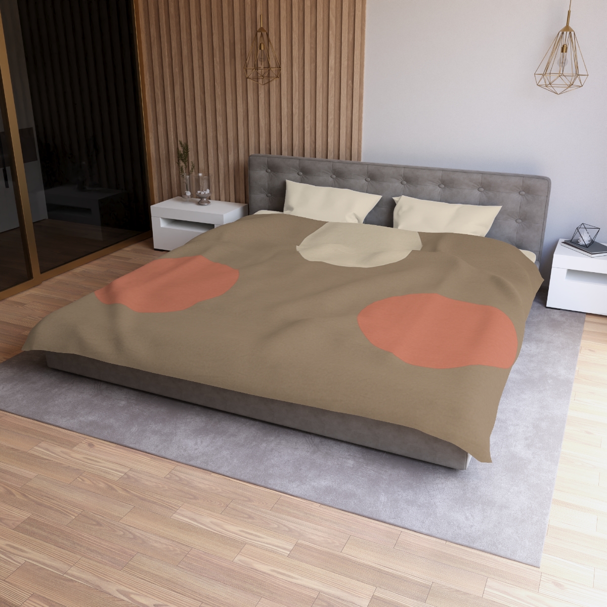 Triad Of Quiet Circles unique patterned duvets