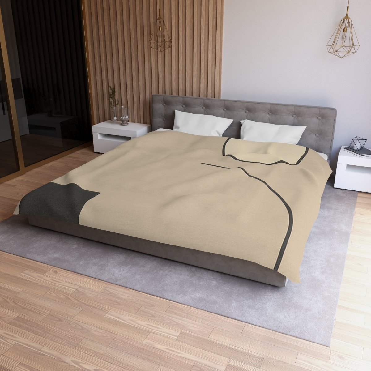 Triadic Arc And Square Balance soft comforter duvets