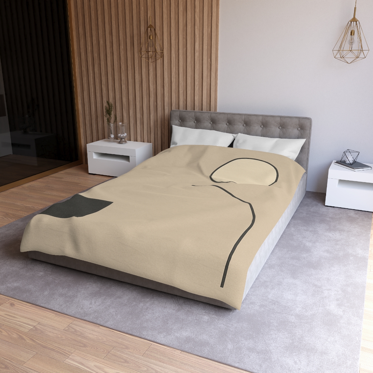 Triadic Arc And Square Balance soft comforter duvets