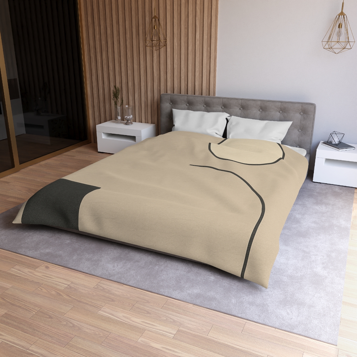 Triadic Arc And Square Balance soft comforter duvets