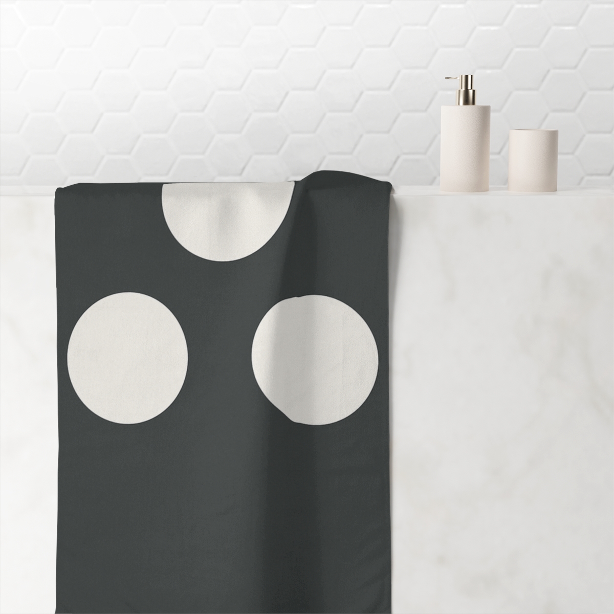 Triangular Array Of Negative Space Circles unique gift towels