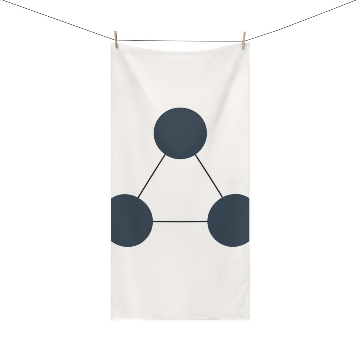 Triangular Balance Of Circles And Lines personalized bath towels