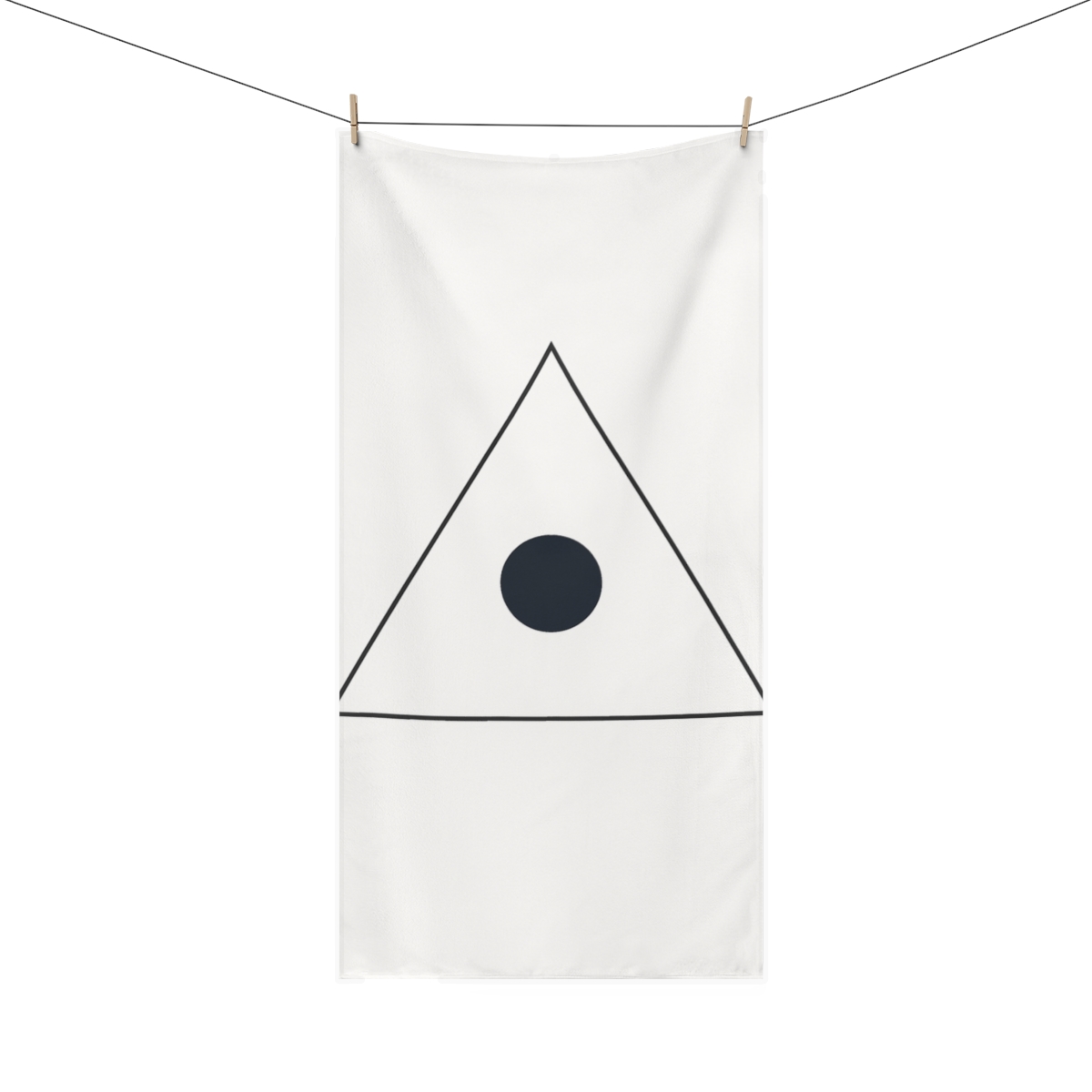 Triangular Balance Of Thin Lines And Circle personalized bath towels