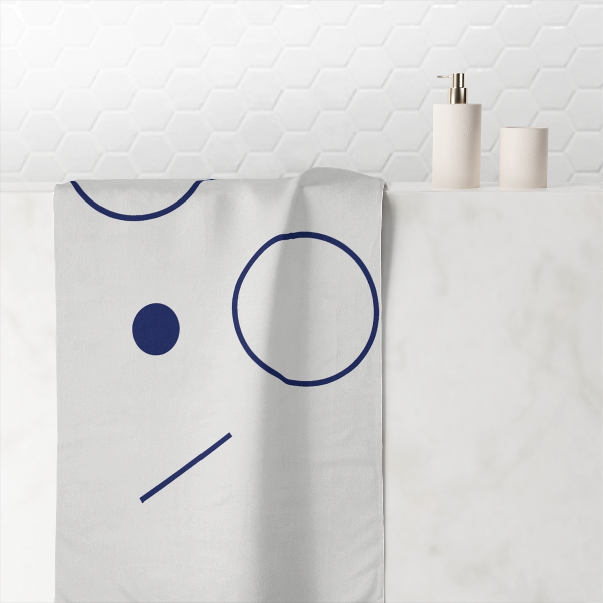 Triangular Circle Drift soft cotton towels