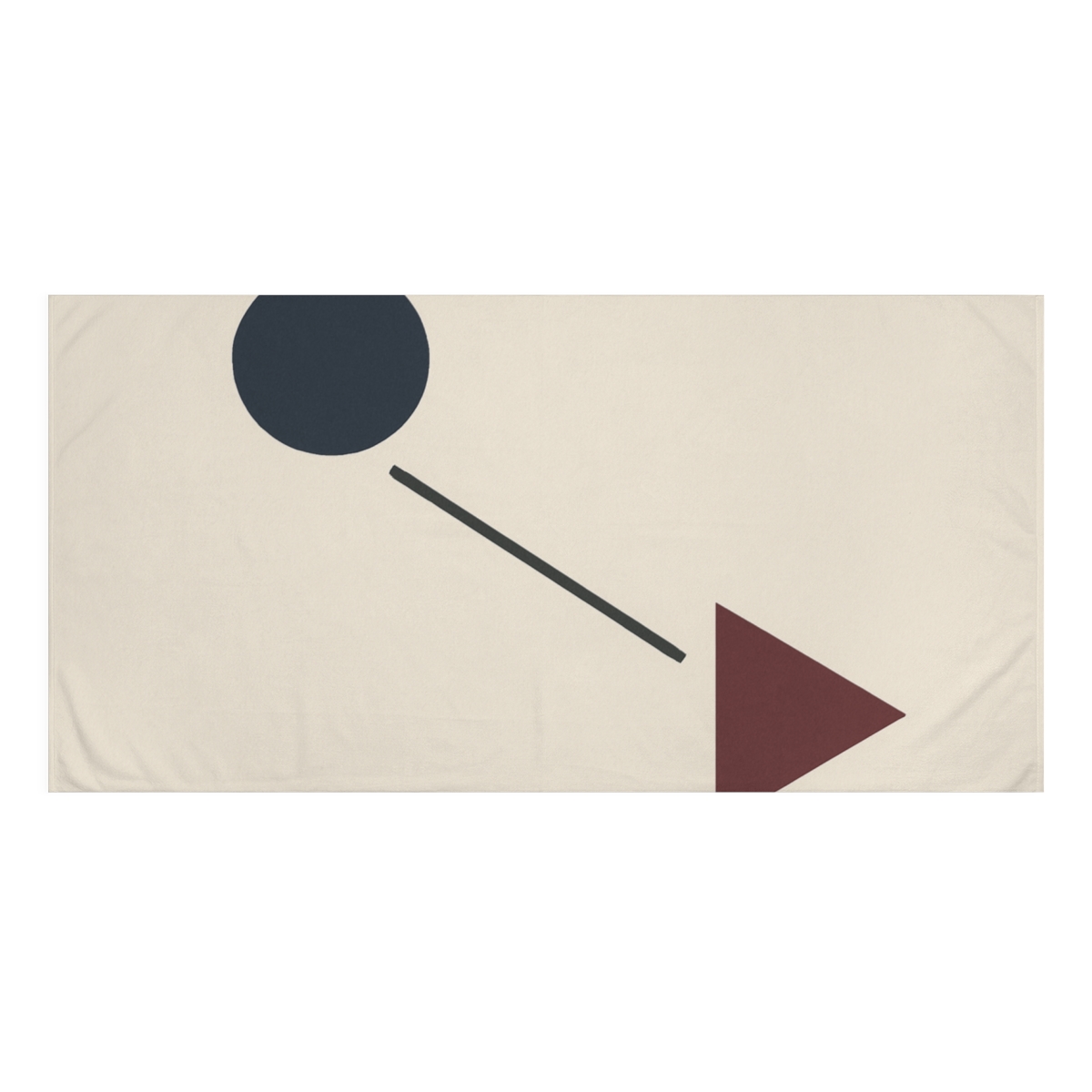 Triangular Line And Circle Balance personalized bath towels