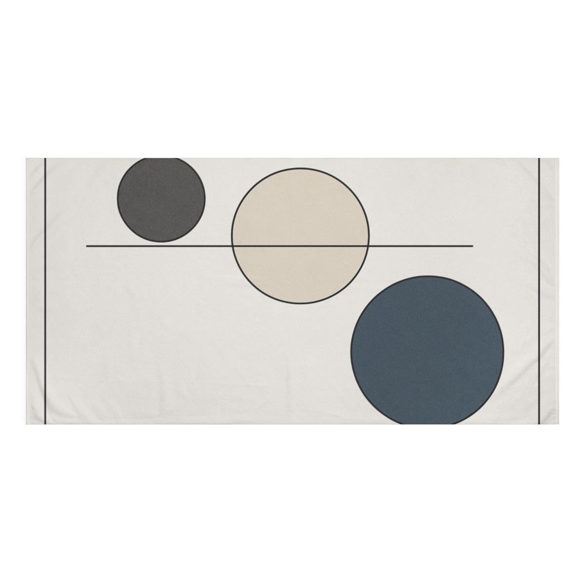 Trio Of Offset Circles unique gift towels