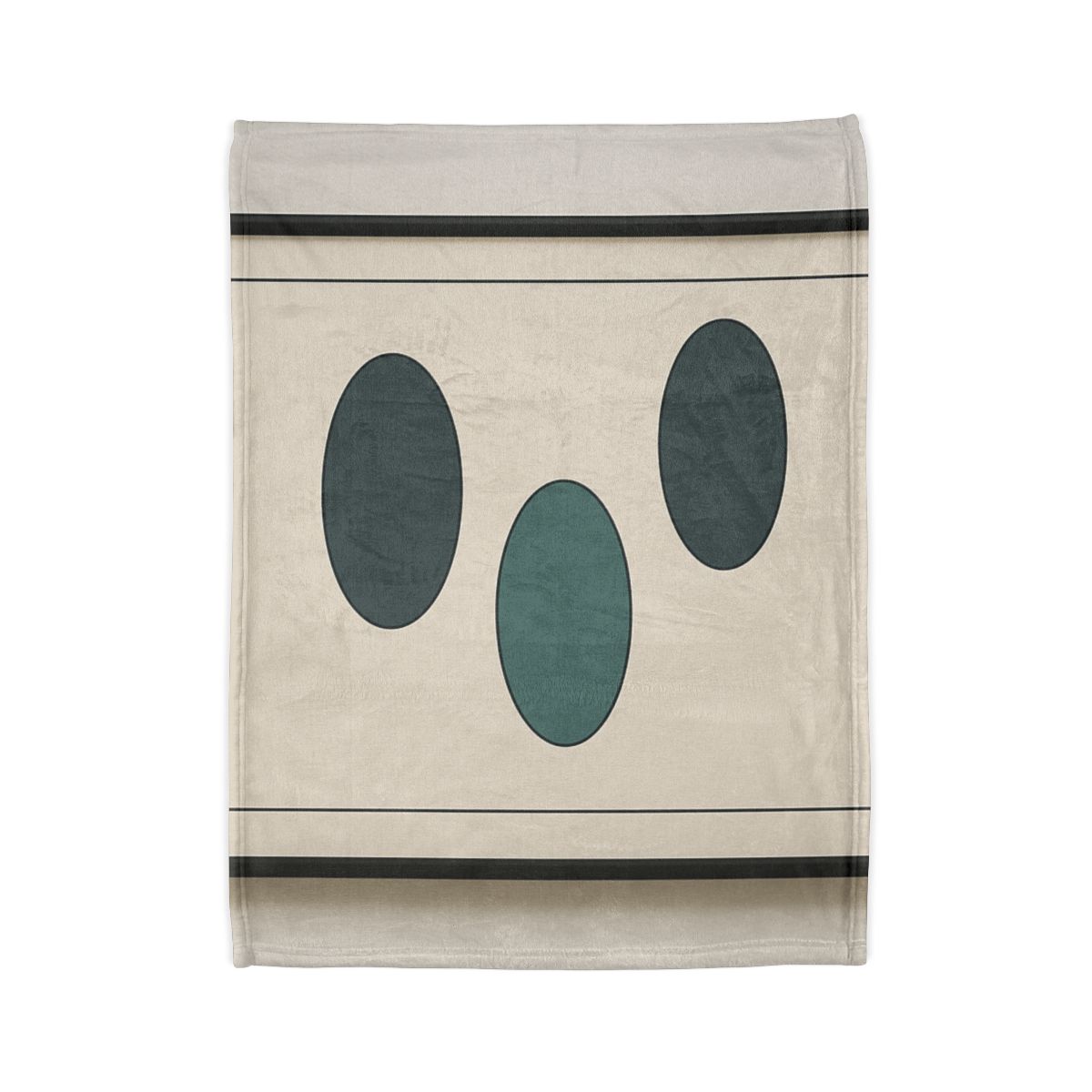 Trio Of Offset Ovals soft fleece blankets