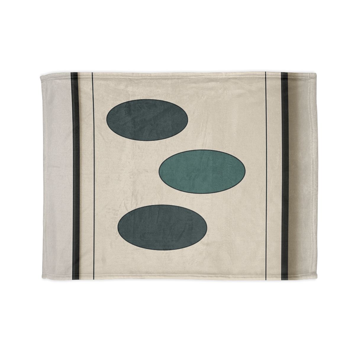 Trio Of Offset Ovals soft fleece blankets