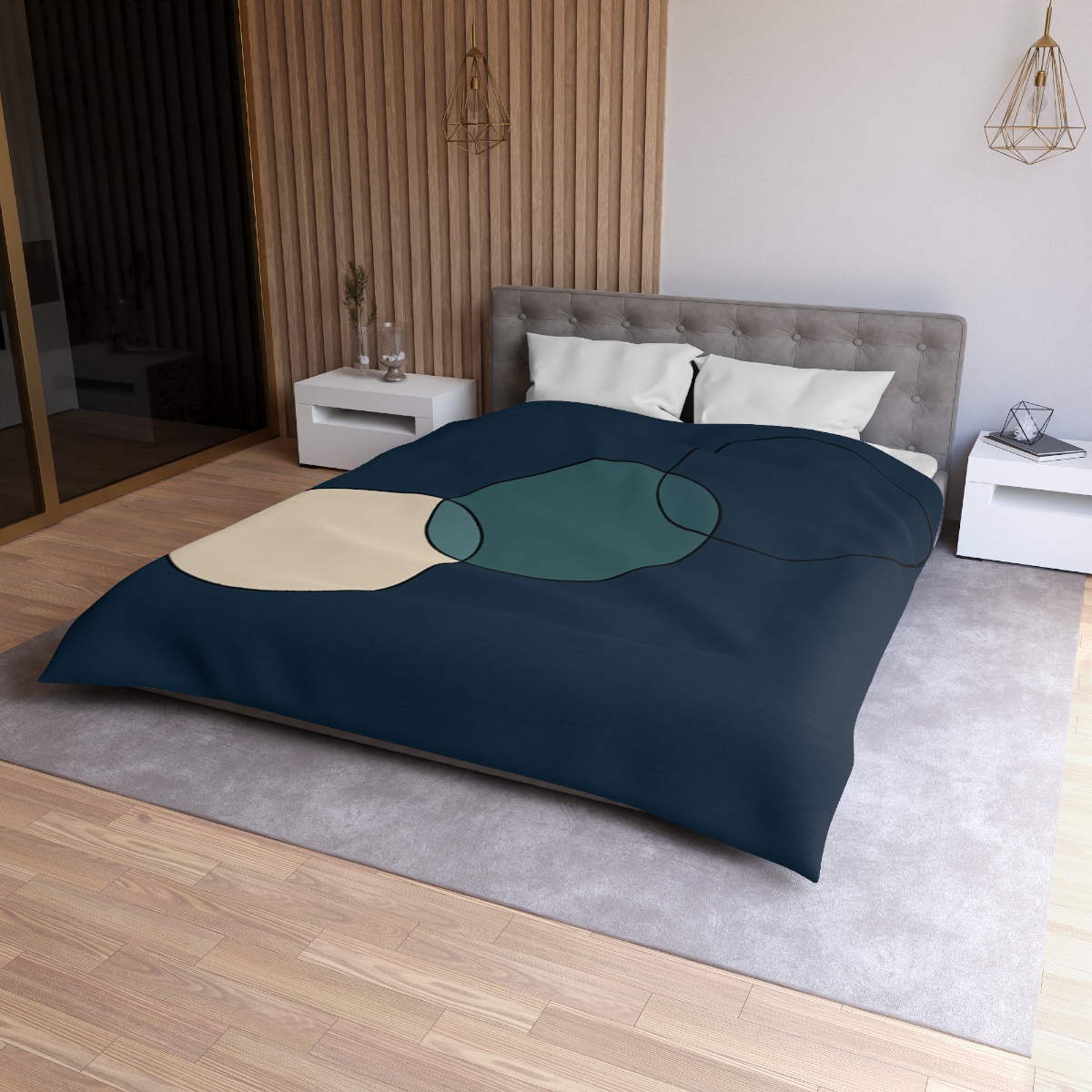 Trio Of Staggered Circles soft comforter duvets