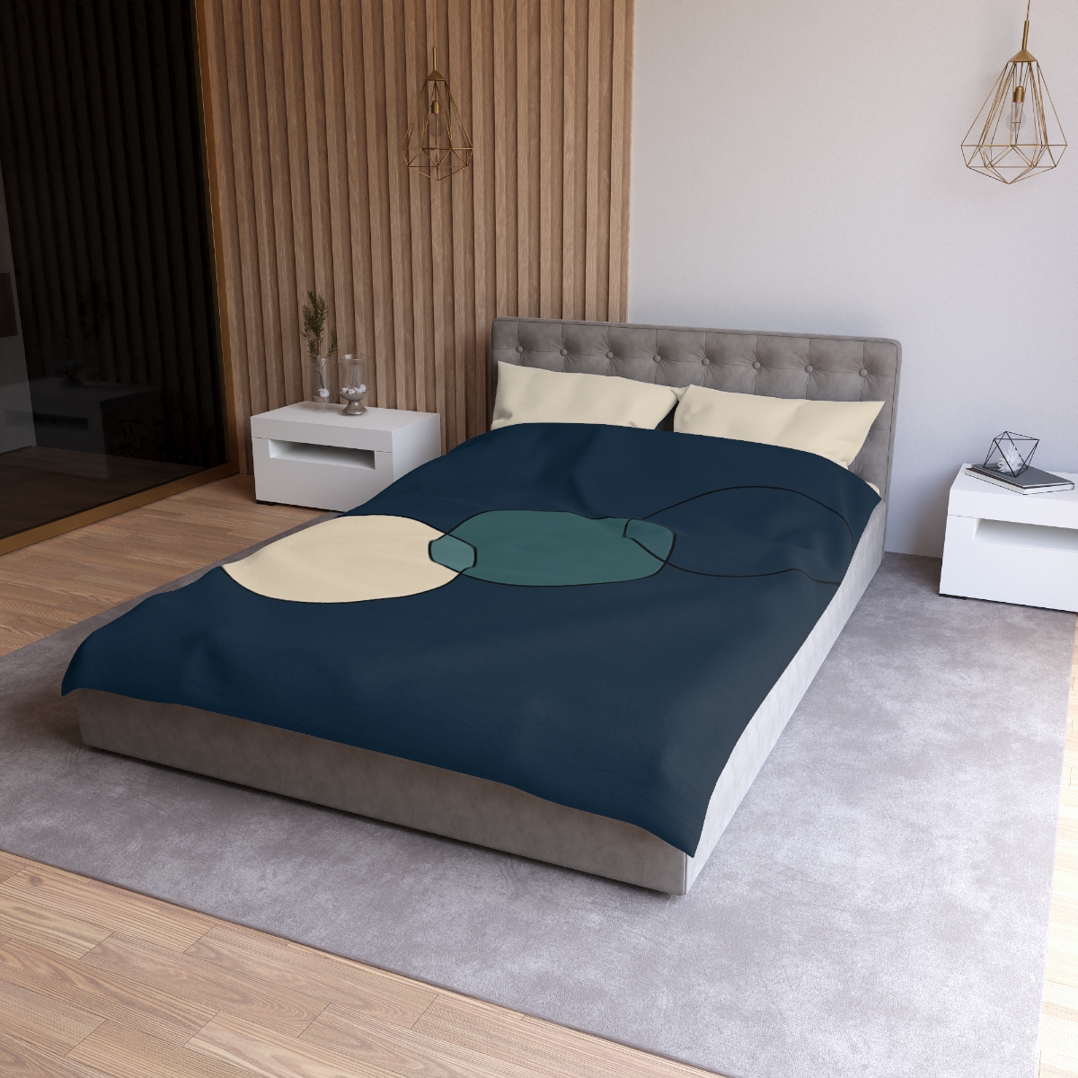 Trio Of Staggered Circles soft comforter duvets