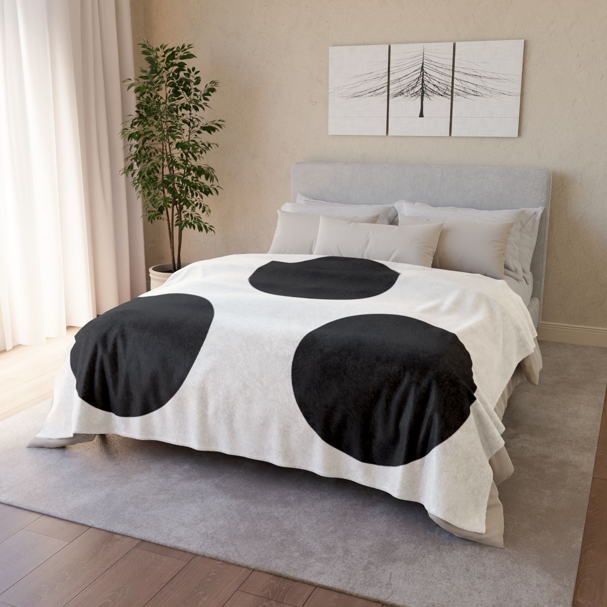 Trio Of Staggered Circles Blanket