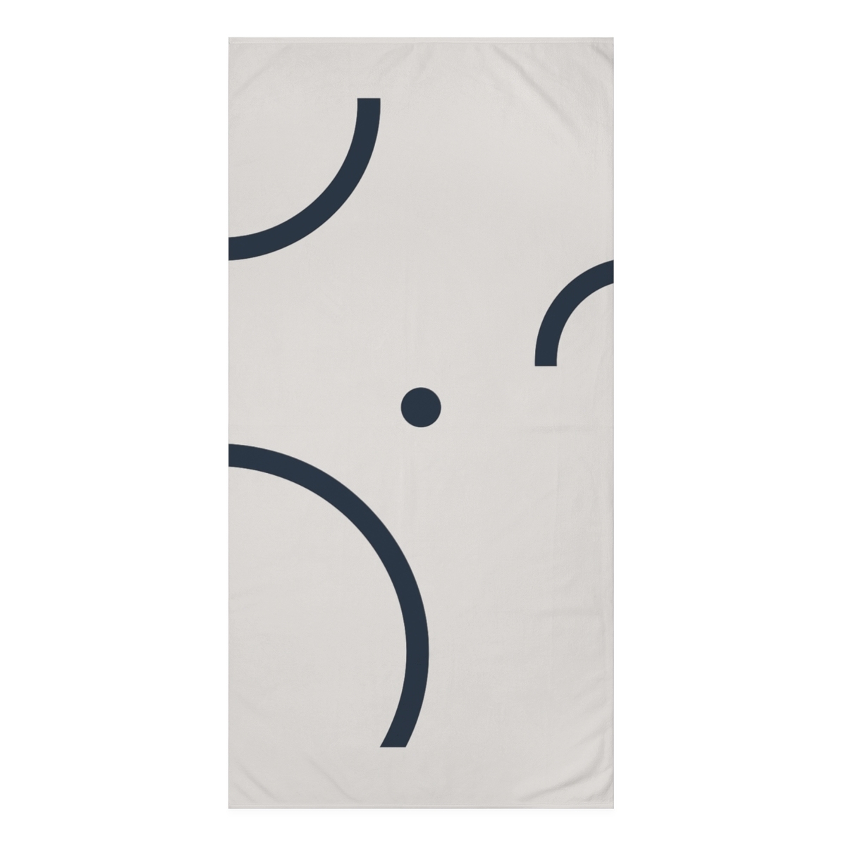 Triptych Arcs With Central Signal Dot designer printed towels
