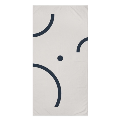 Triptych Arcs With Central Signal Dot designer printed towels