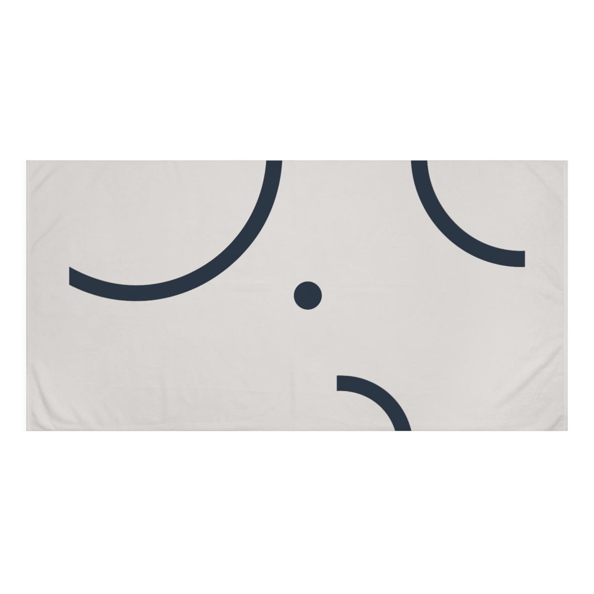 Triptych Arcs With Central Signal Dot designer printed towels