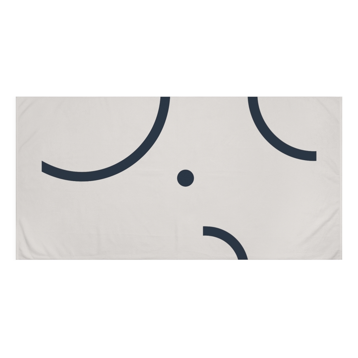 Triptych Arcs With Central Signal Dot designer printed towels