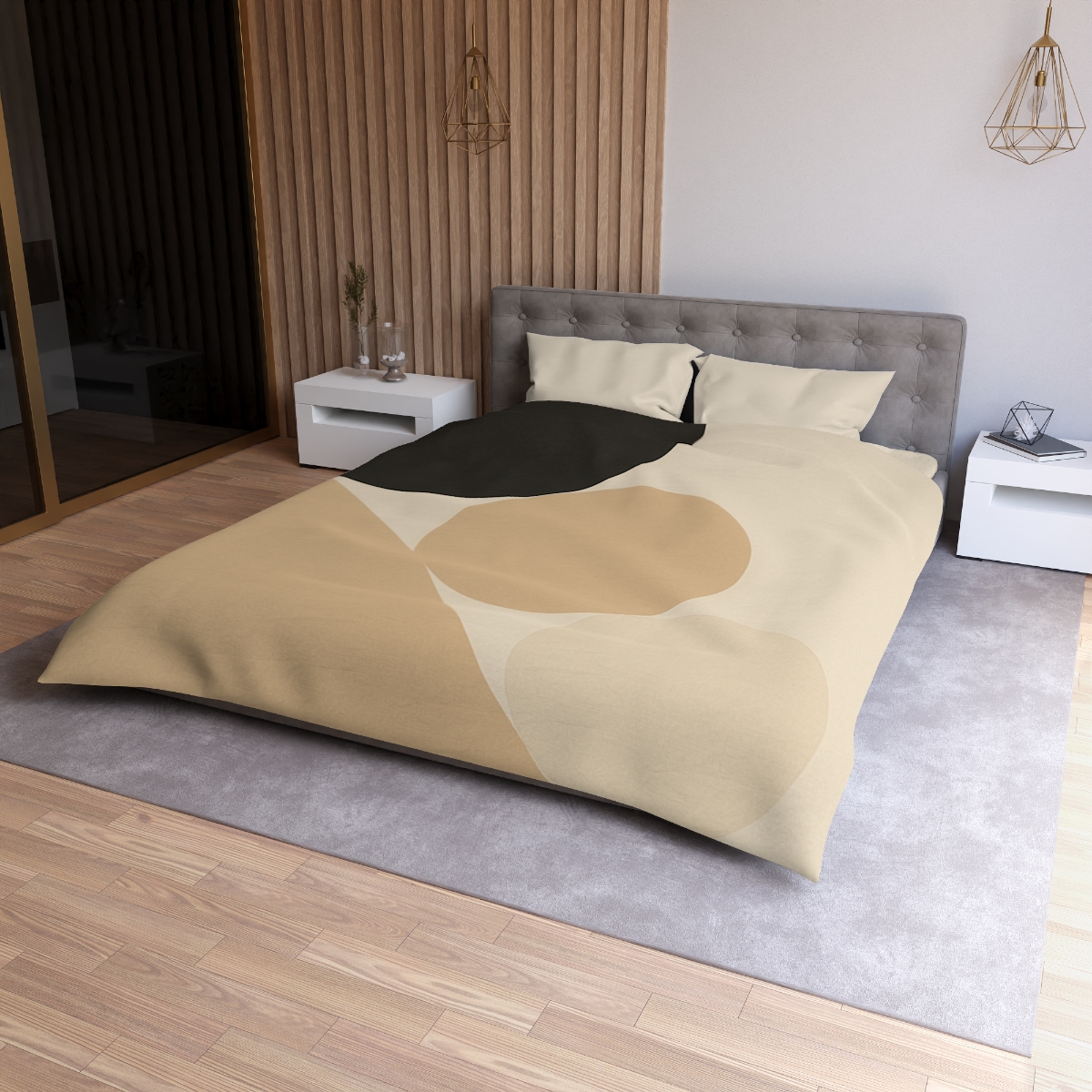 Triptych Of Offset Circles duvets for gifts