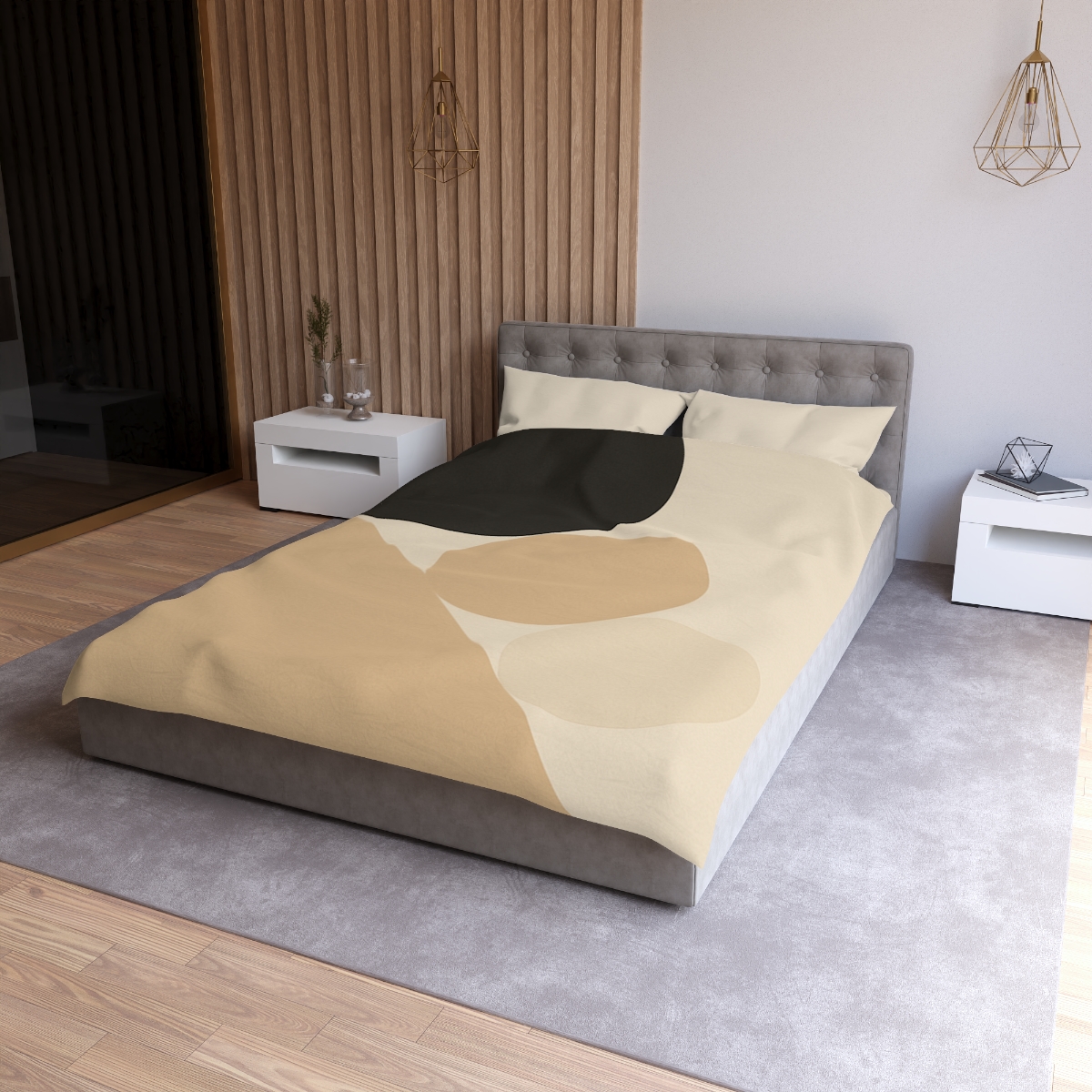 Triptych Of Offset Circles duvets for gifts