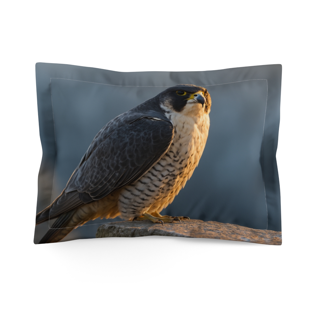 Twilight Glide Peregrine Falcon stylish throw pillows