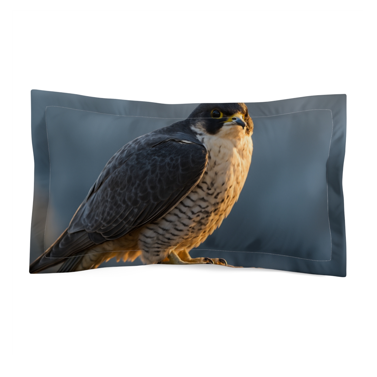 Twilight Glide Peregrine Falcon stylish throw pillows