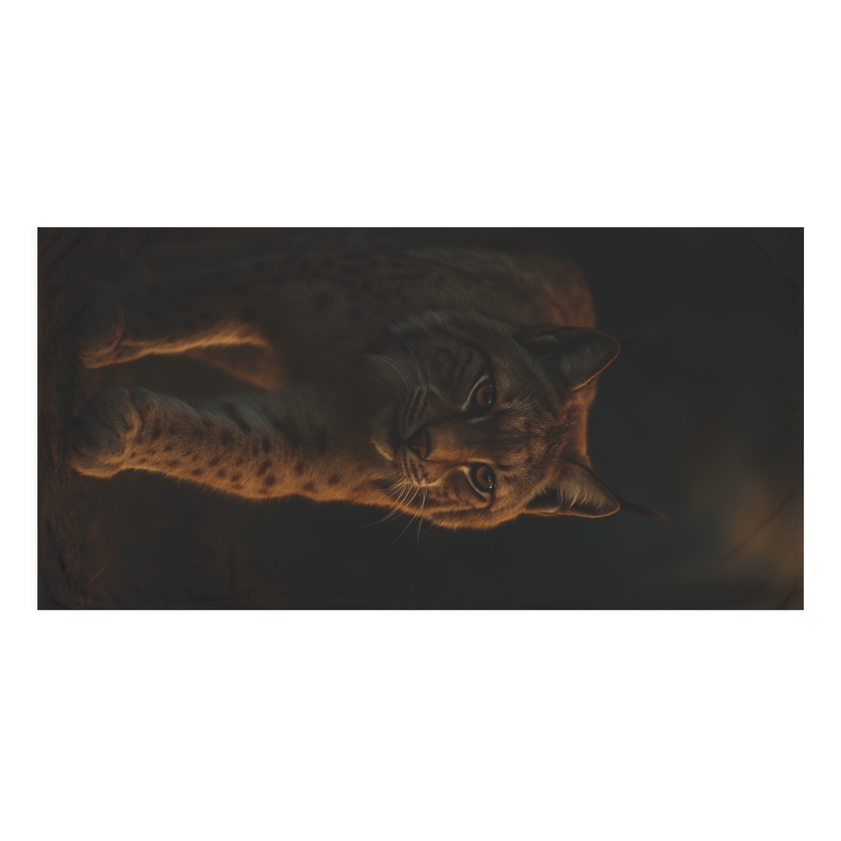 Twilight Prowler Eurasian Lynx soft cotton towels