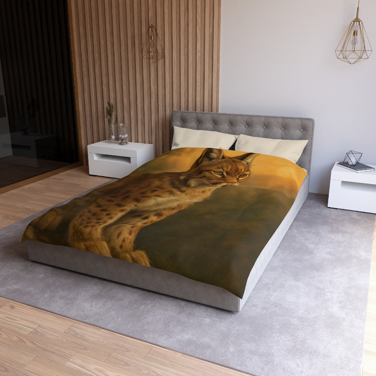 Twilight Prowler Lynx personalized bedding duvets