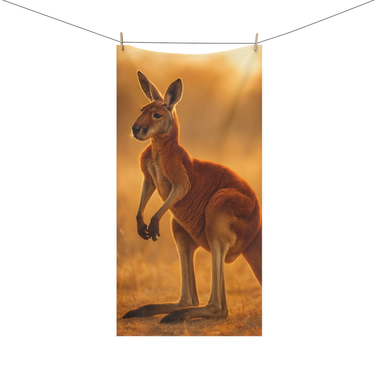 Twilight Strider Red Kangaroo soft cotton towels
