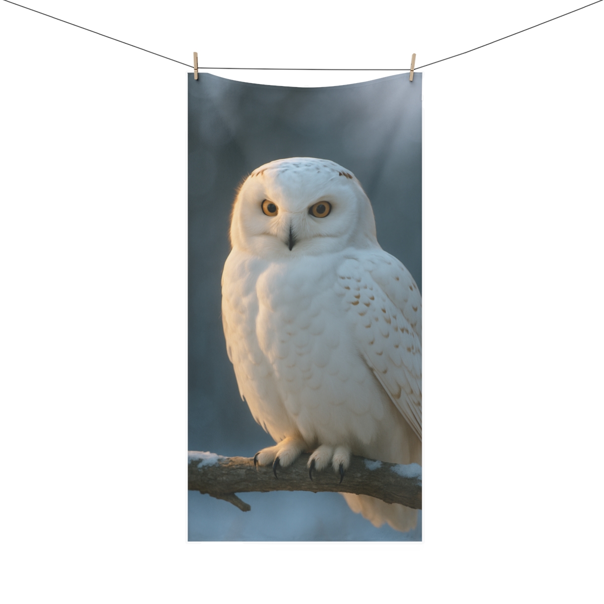 Twilight Watch Snowy Owl unique gift towels