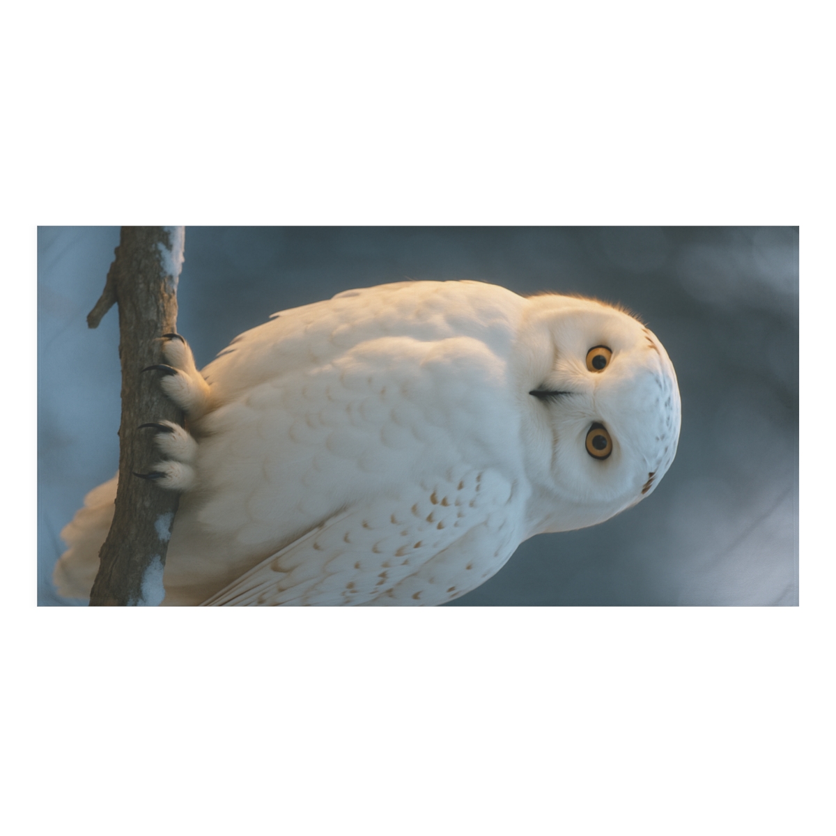 Twilight Watch Snowy Owl unique gift towels