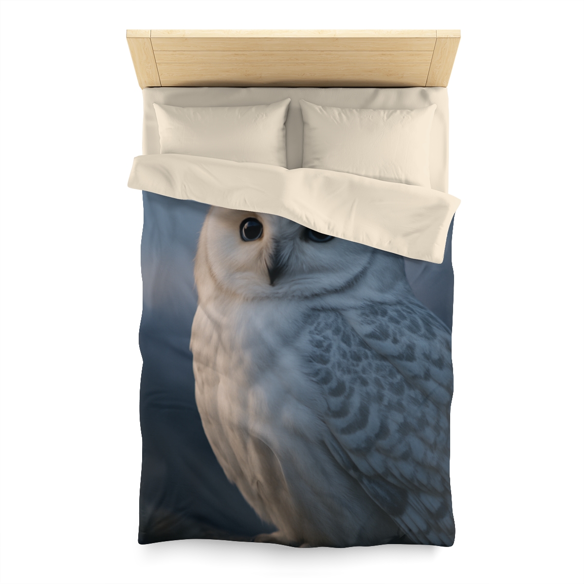 Twilight Watcher Snowy Owl personalized bedding duvets