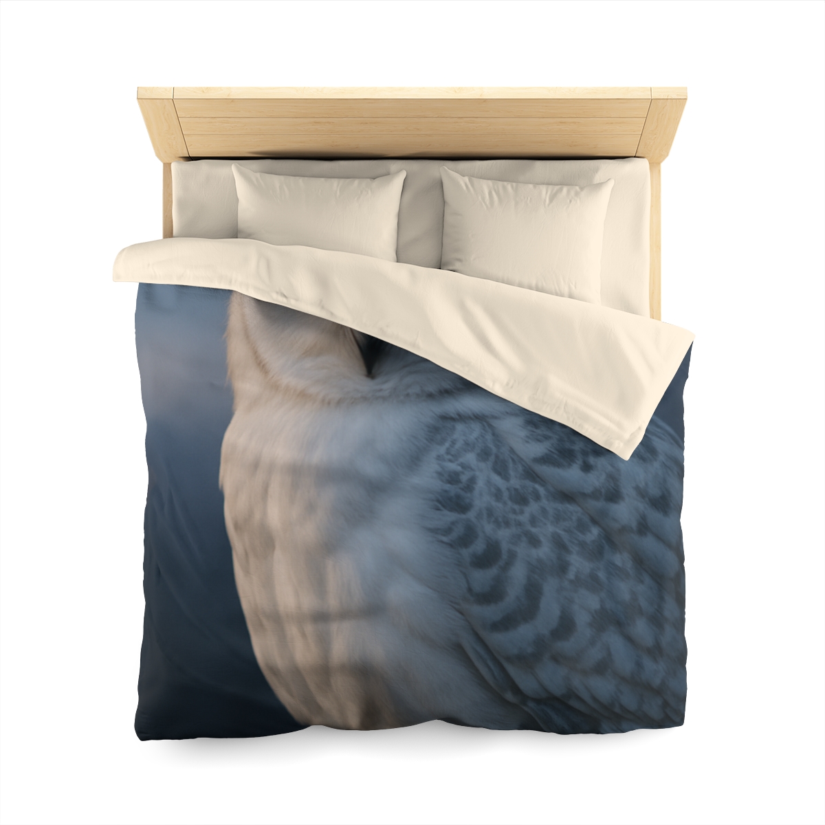 Twilight Watcher Snowy Owl personalized bedding duvets