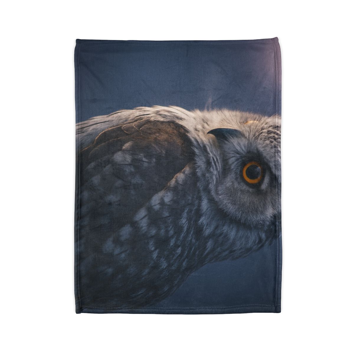 Twilight Watcher Snowy Owl soft fleece blankets