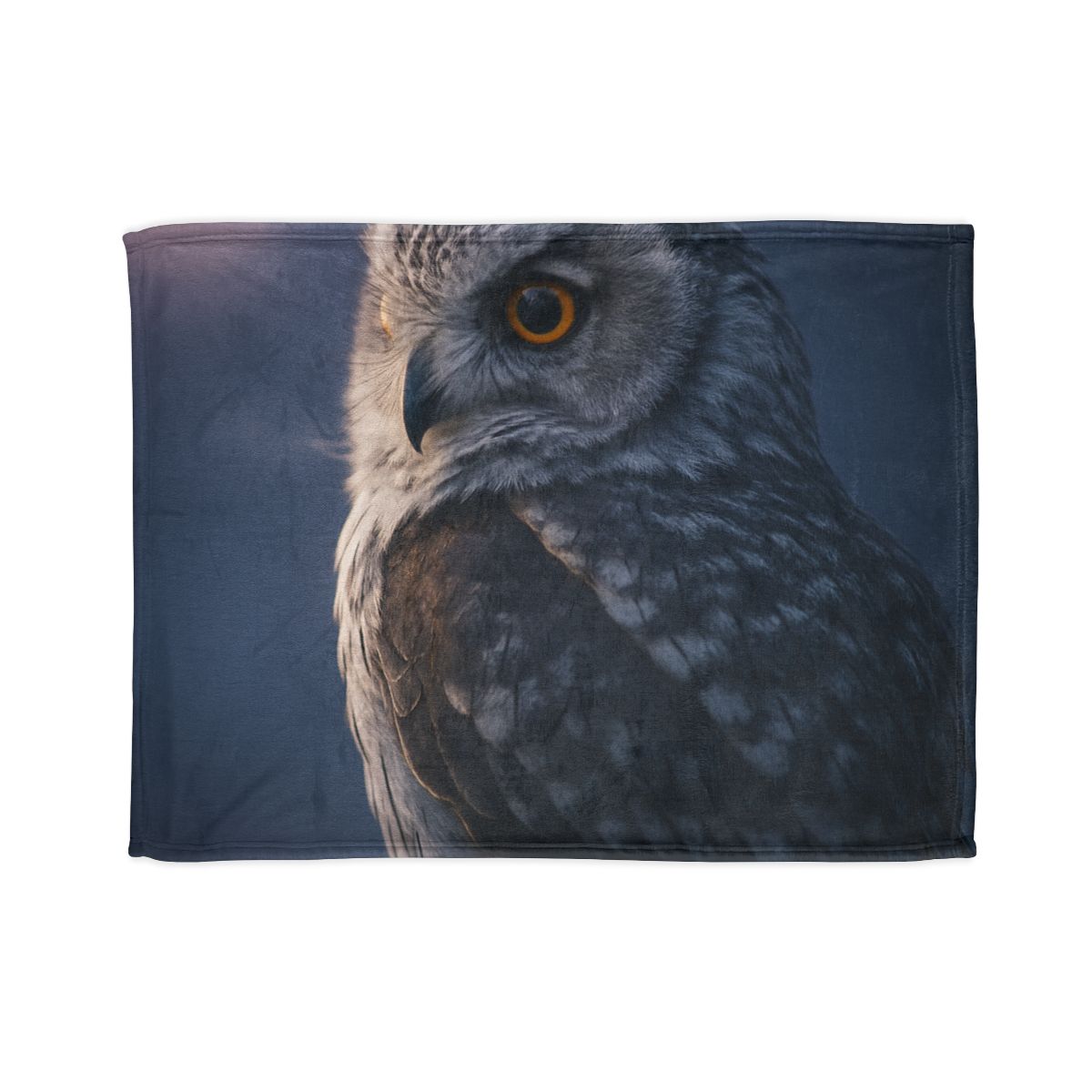 Twilight Watcher Snowy Owl soft fleece blankets