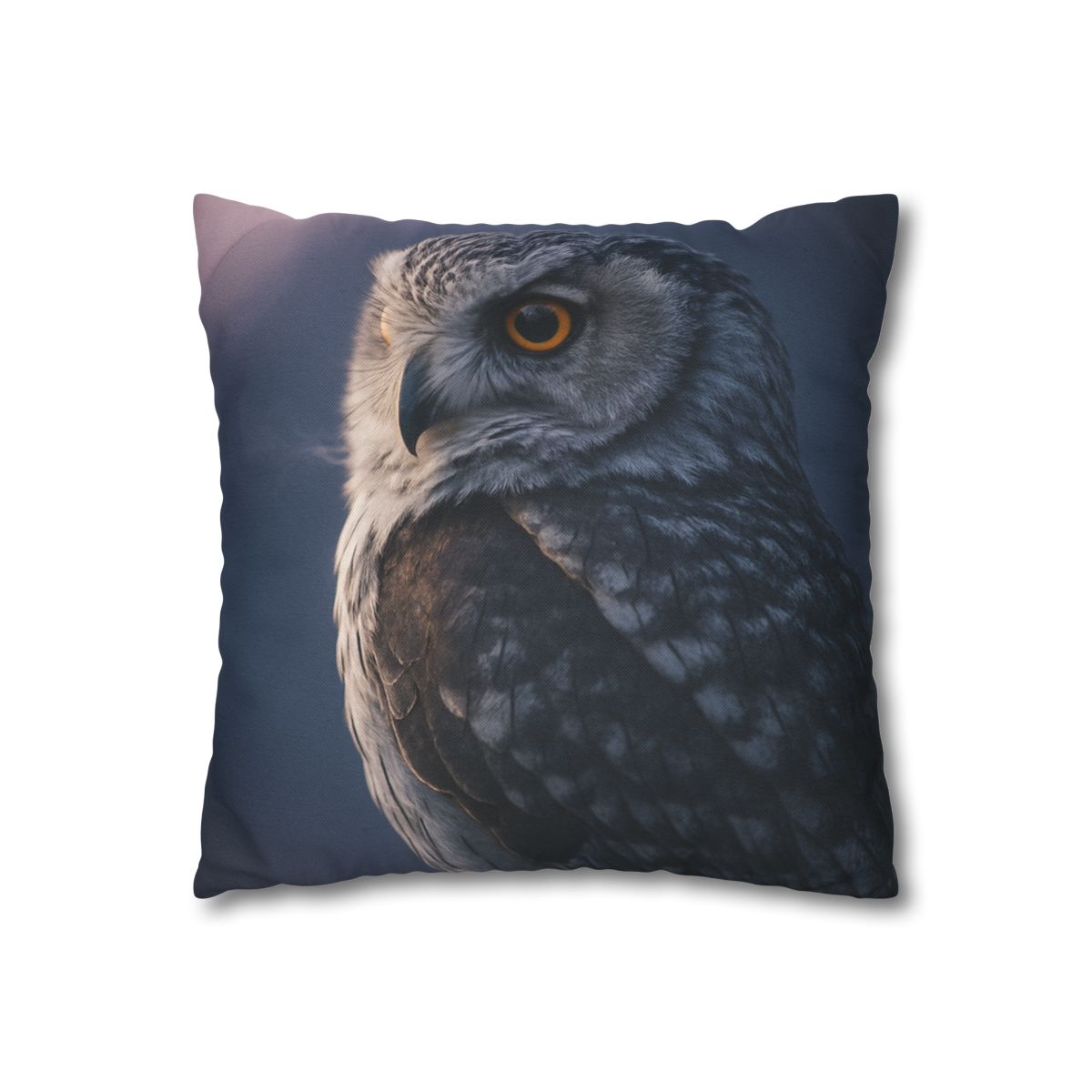 Twilight Watcher Snowy Owl designer print pillow cases