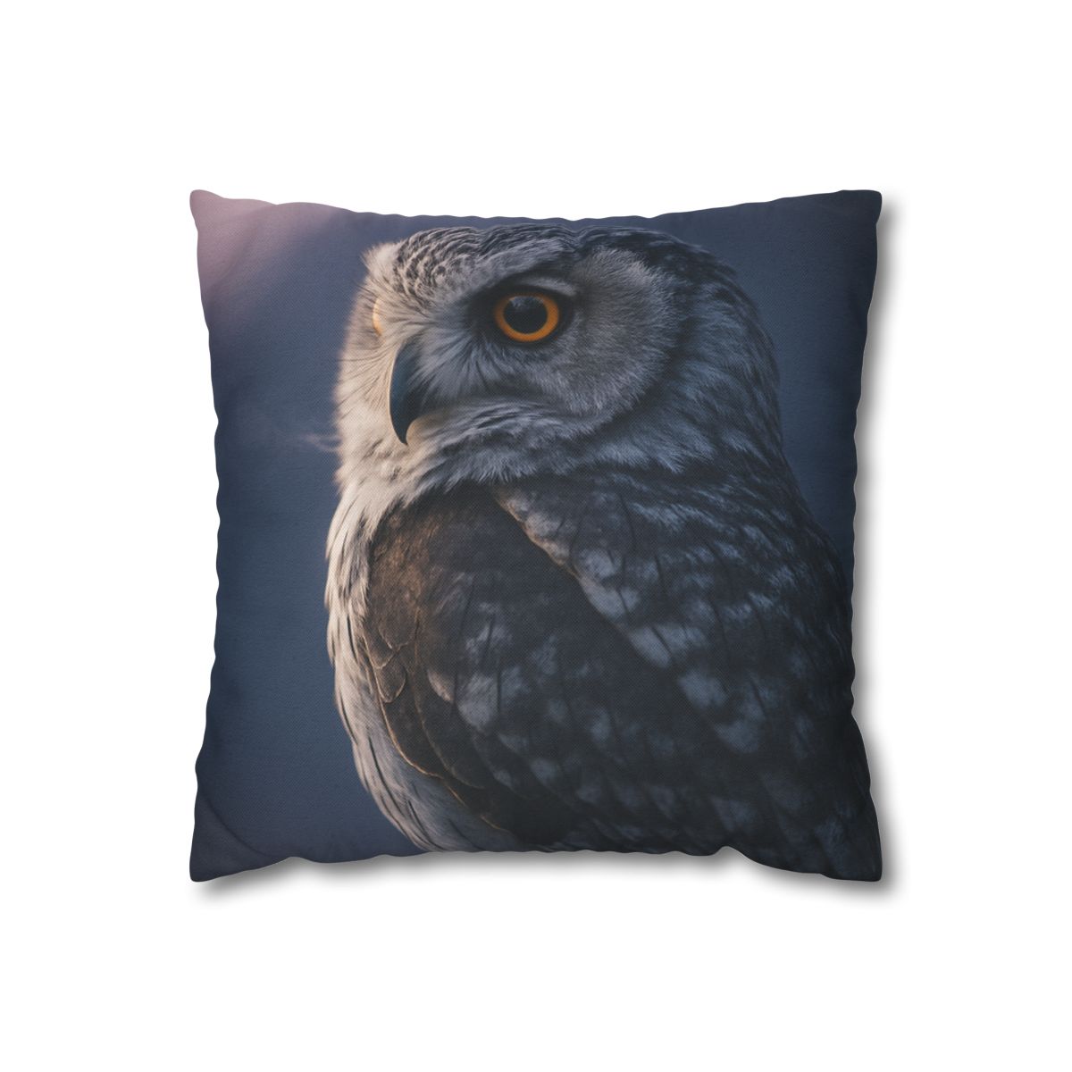 Twilight Watcher Snowy Owl designer print pillow cases