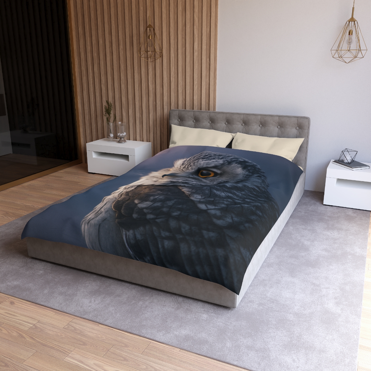 Twilight Watcher Snowy Owl duvets for gifts