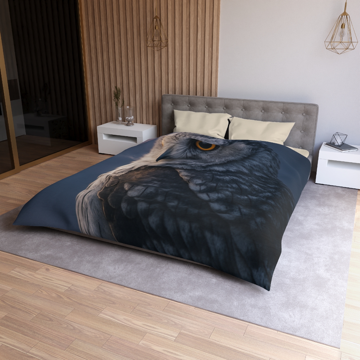 Twilight Watcher Snowy Owl duvets for gifts