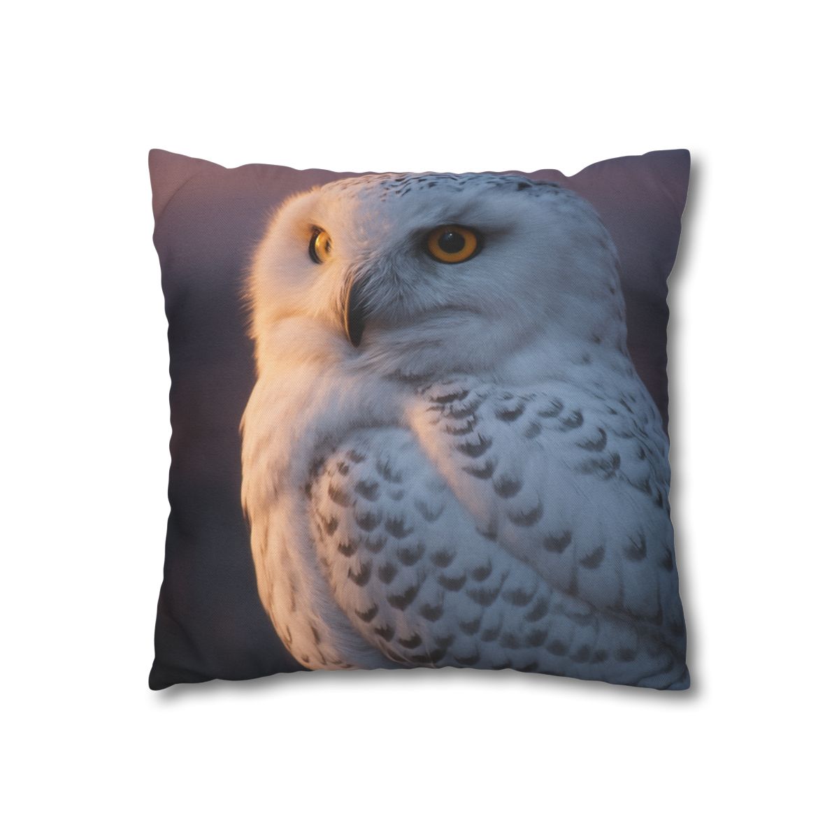 Twilight Watcher Snowy Owl trendy patterned pillow cases
