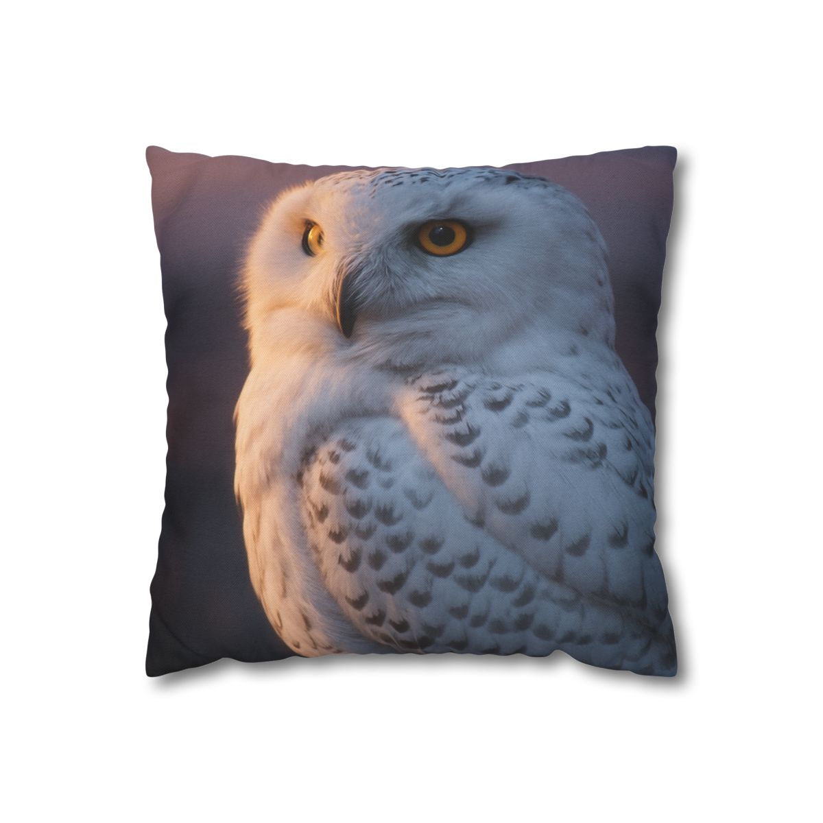 Twilight Watcher Snowy Owl trendy patterned pillow cases