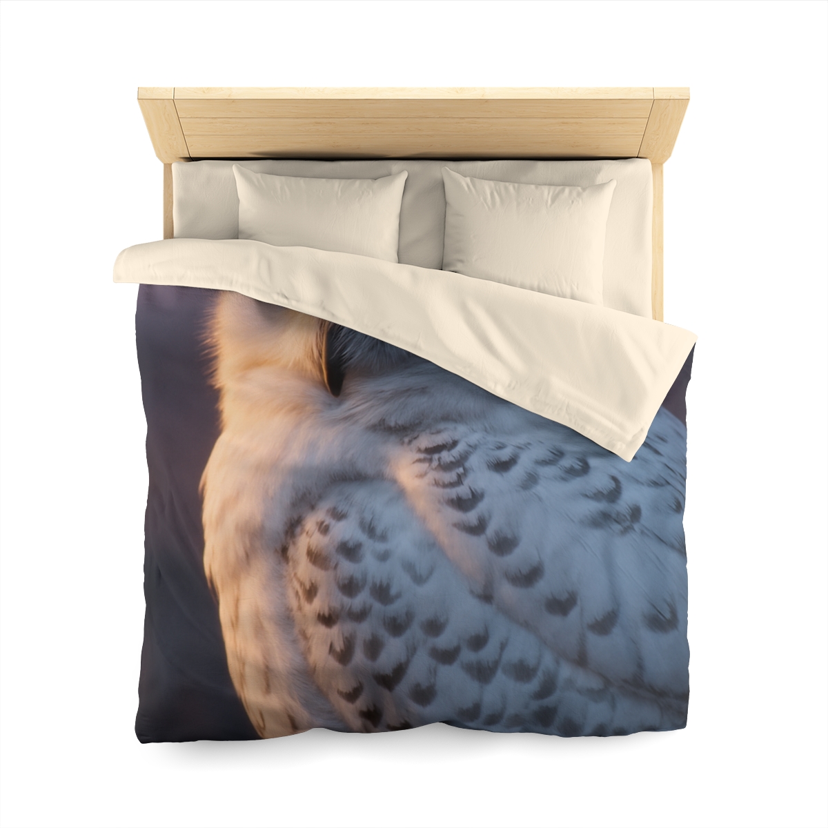 Twilight Watcher Snowy Owl personalized bedding duvets