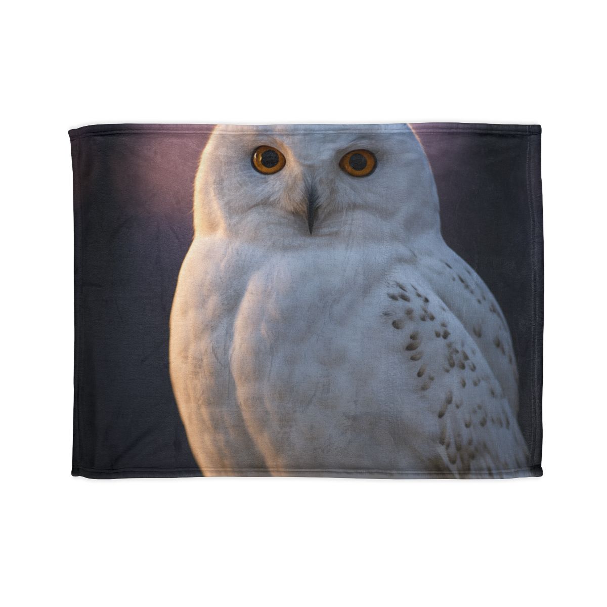 Twilight Watcher Snowy Owl soft fleece blankets