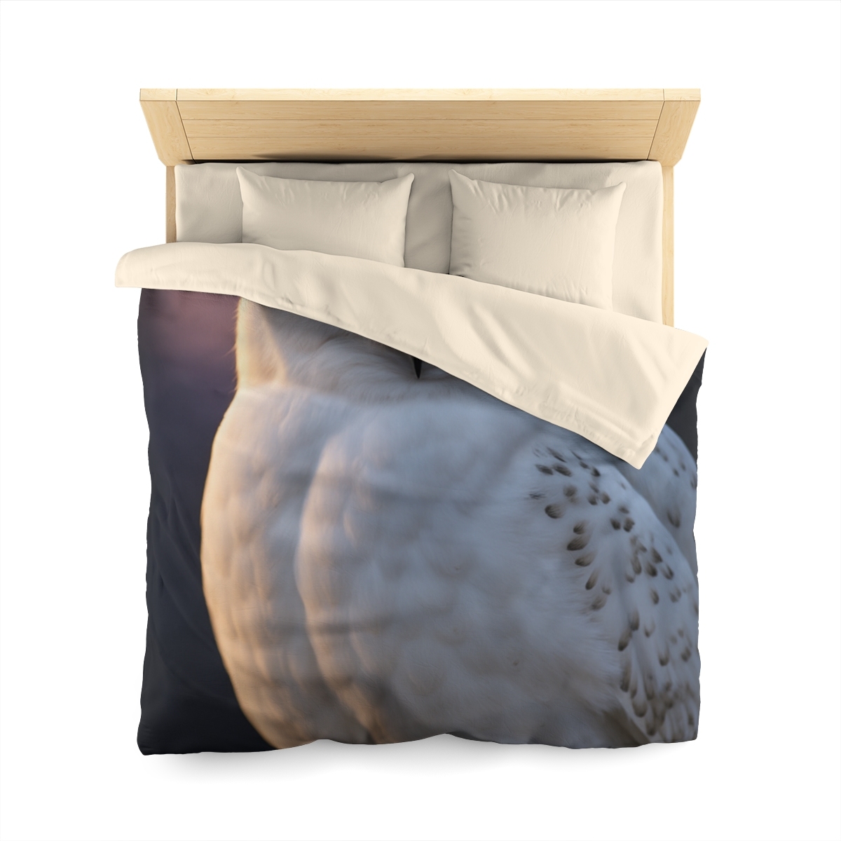 Twilight Watcher Snowy Owl personalized bedding duvets