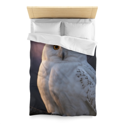 Twilight Watcher Snowy Owl personalized bedding duvets