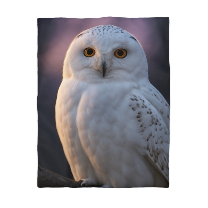 Twilight Watcher Snowy Owl personalized bedding duvets