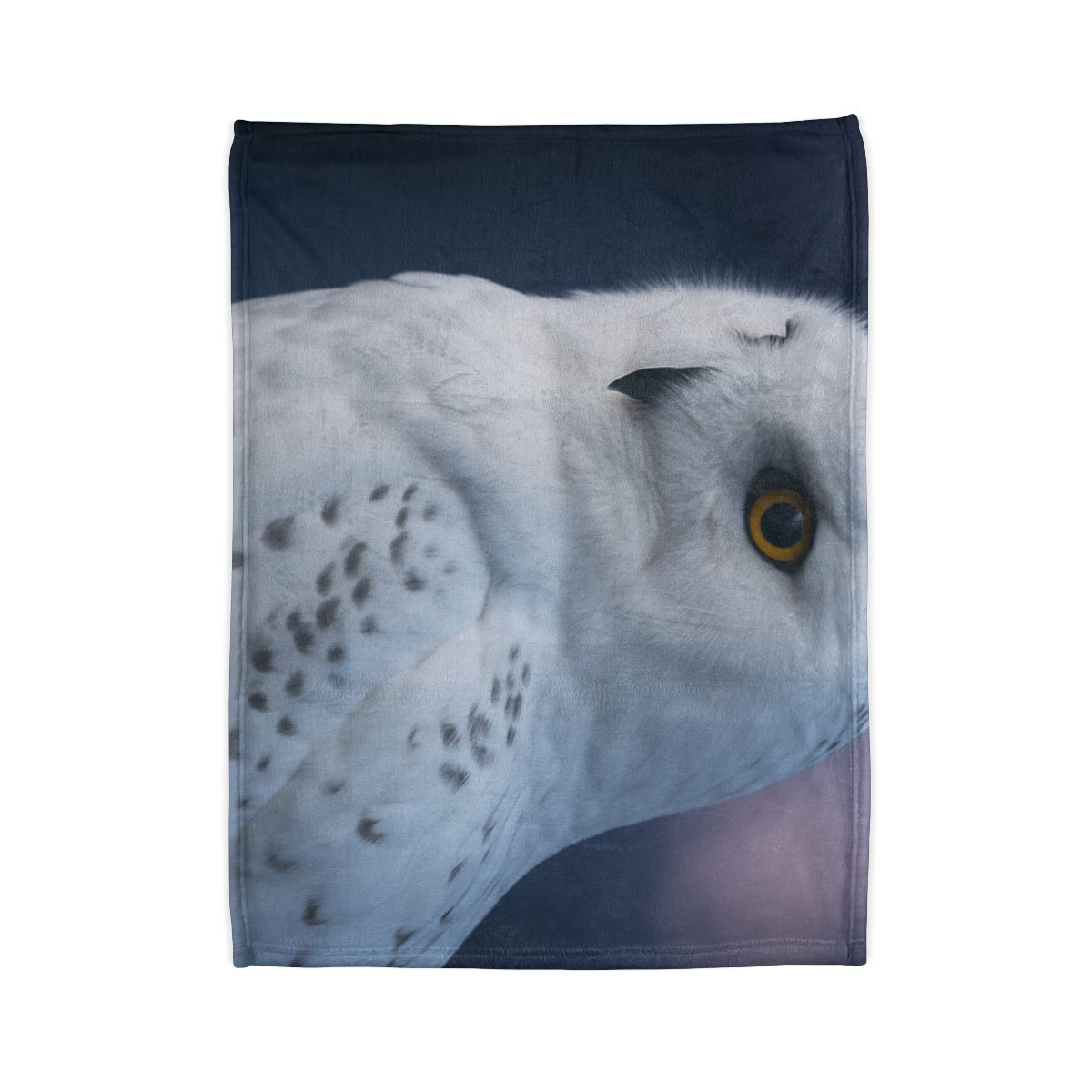 Twilight Watcher Snowy Owl designer printed blankets
